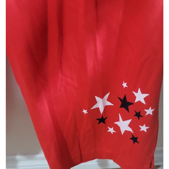 Roaman's Red White Blue Stars 2 Piece Outfit 1X 22W 24W Plus Lightweight Cropped - Picture 2 of 6